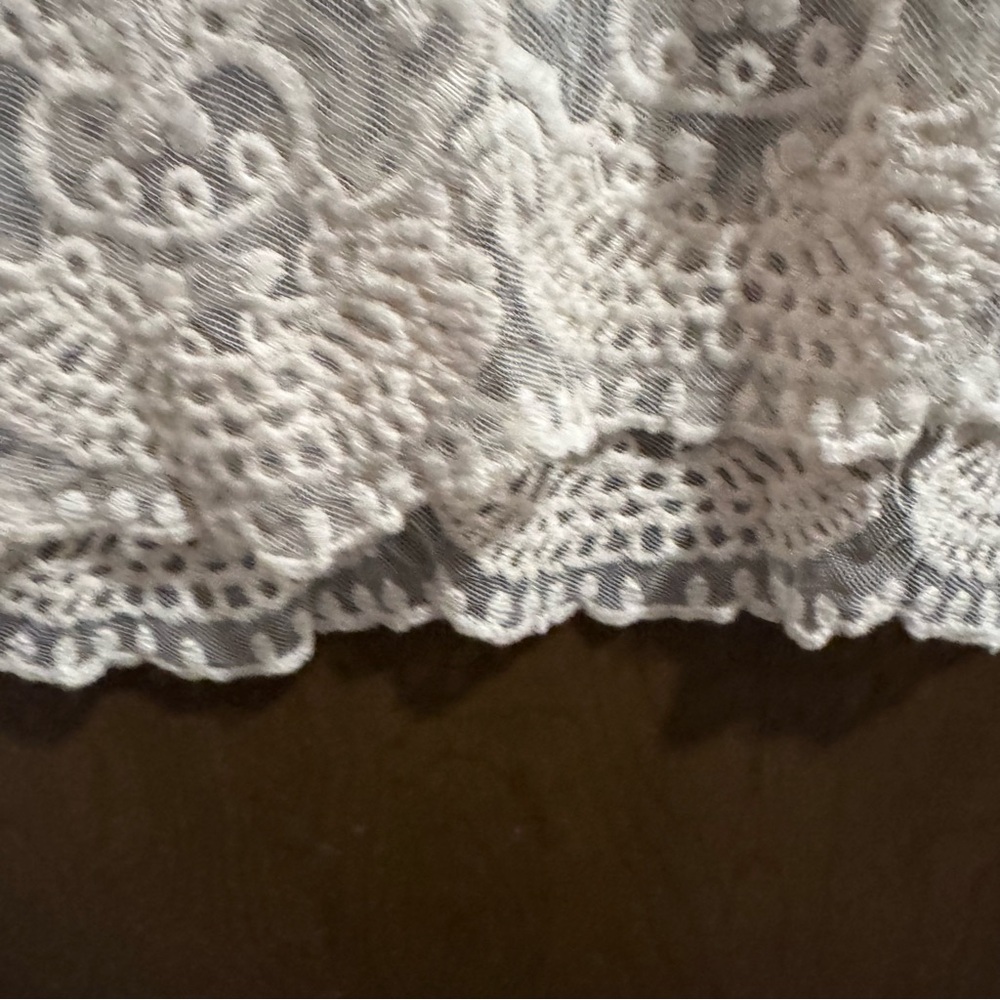 Lane Bryant Sheer Lace Cover-Up white crochet size 14/16 beach vacay hippie boho - Picture 9 of 13